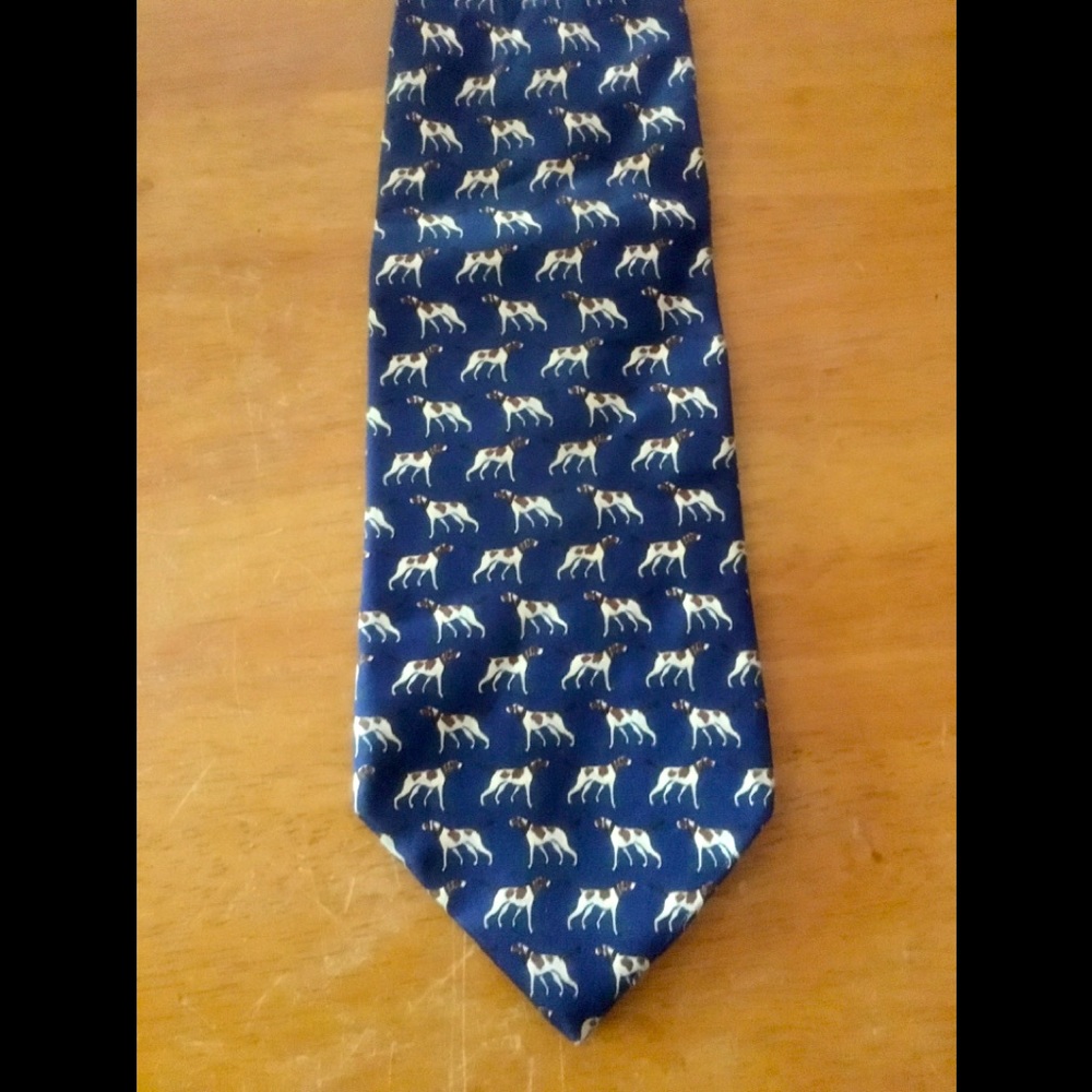 Brooks Brothers Dog Tie. 100% Silk